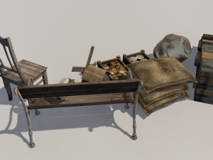 victorian set 3D Модель