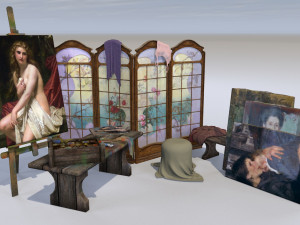 artistic set 3D Model