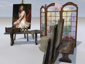 artistic set 3D Model