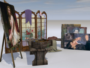 artistic set Model 3D