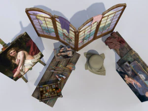 artistic set 3D Model