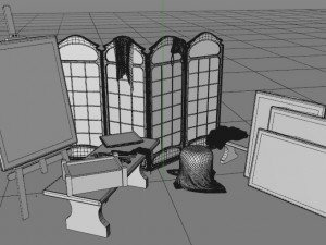 artistic set Model 3D