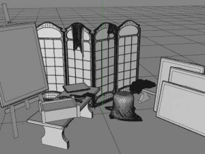 artistic set 3D Model