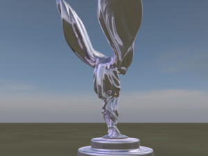 spirit of ecstasy - statuette of a woman 3D Model