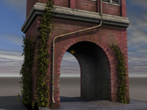 victorian house with a gate 3D Model