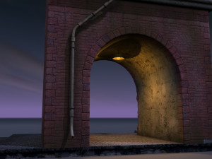 victorian house with a gate 3D Model