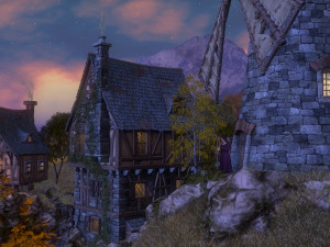 medieval village - a night version 3D Model