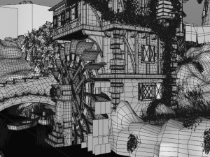 medieval village - a night version 3D Model
