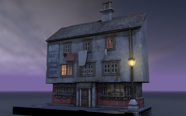 old london house 3Dモデル .c4d .max .obj .3ds .fbx .stl .blend 