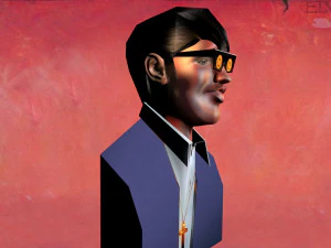 caricature of elvis presley 3D Model
