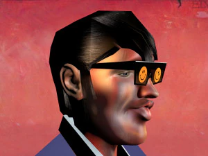 caricature of elvis presley 3D Model