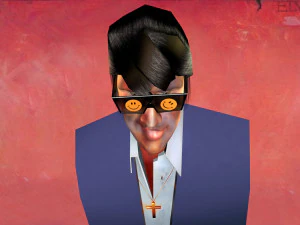 caricature of elvis presley 3D Model