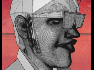 caricature of elvis presley 3D Model