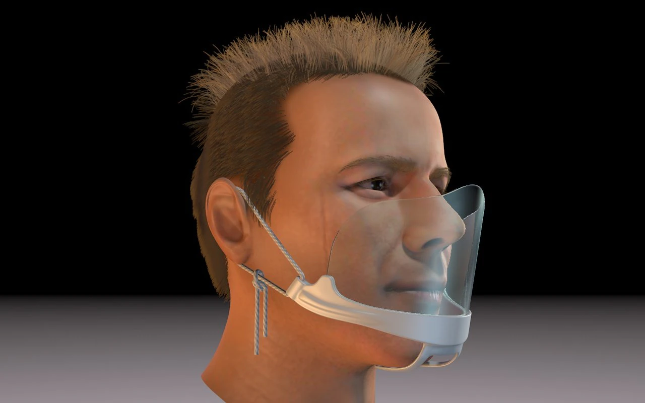protective mask 3D Print Model .c4d .max .obj .3ds .fbx .stl .blend 