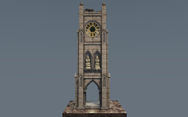 victorian clock tower 3D मॉडल .c4d .max .obj .3ds .fbx .stl .blend 