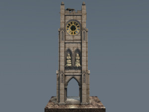 victorian clock tower Model 3D