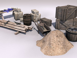building materials set Model 3D