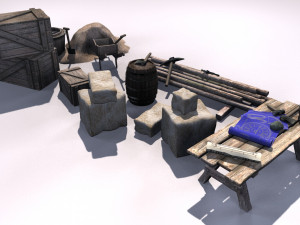 building materials set Model 3D