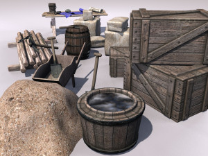 building materials set Model 3D