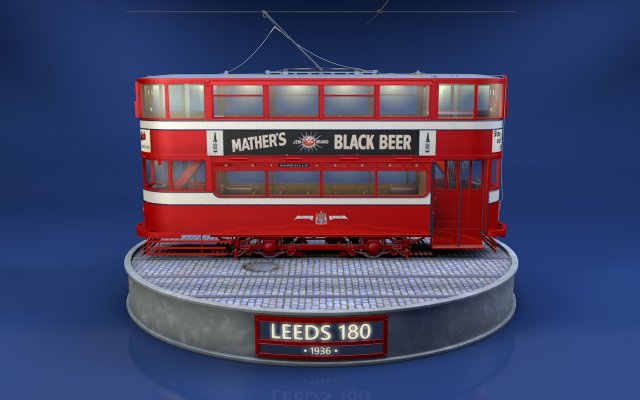 leeds 180 double-decker tram Modèle 3D .c4d .max .obj .3ds .fbx .stl .blend 
