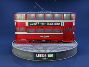leeds 180 double-decker tram 3D Model