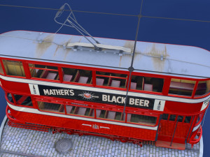 leeds 180 double-decker tram Modèle 3D