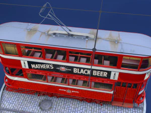 tram a due piani leeds 180 Modello 3D