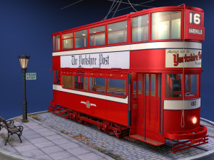leeds 180 double-decker tram Modèle 3D