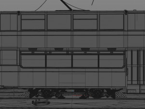 leeds 180 double-decker tram Modèle 3D