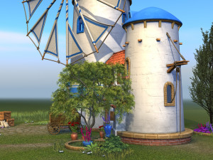 Greek windmill 3D 模型