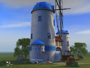 Greek windmill 3D 模型