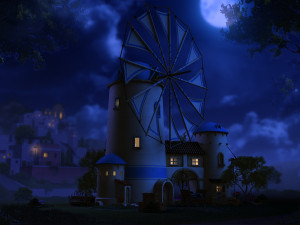 Greek windmill 3D 模型