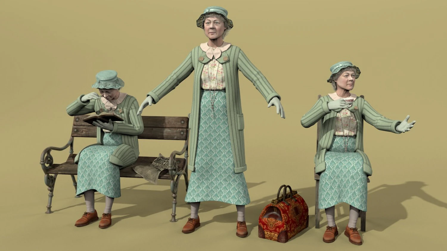 Miss Marple 3D Model .c4d .max .obj .3ds .fbx .stl .blend