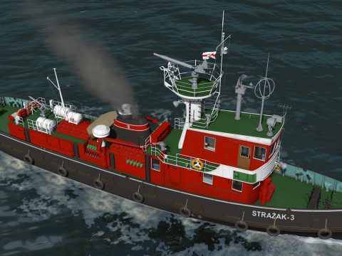 Fire ship Strazak 3 Model 3D