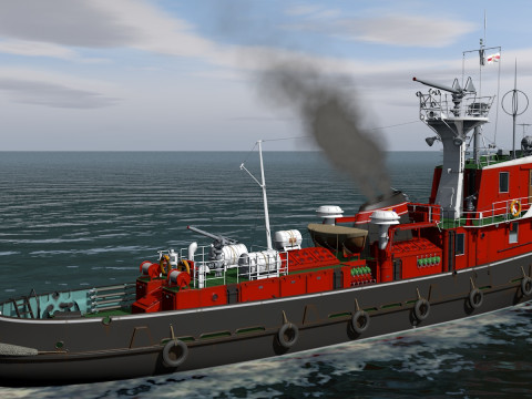 Fire ship Strazak 3 3Dモデル