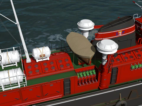 Fire ship Strazak 3 3D Model
