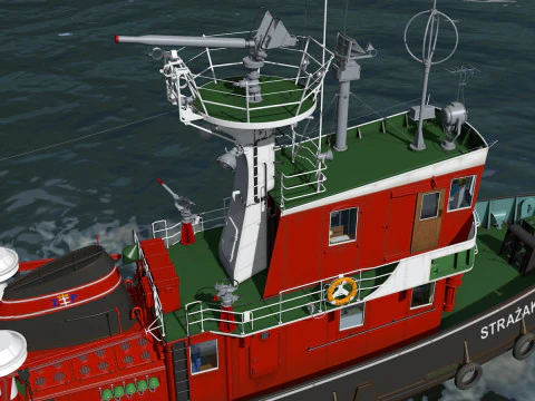 Fire ship Strazak 3 3D Model