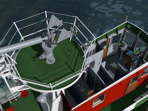 Fire ship Strazak 3 3D Model