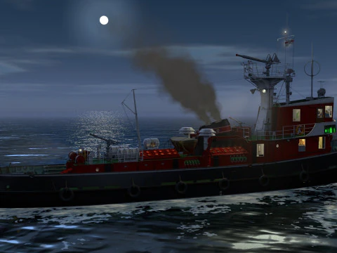 Fire ship Strazak 3 3D Model