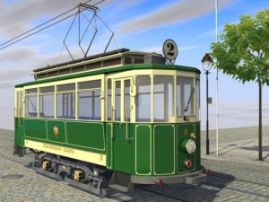 old tram 3Dモデル