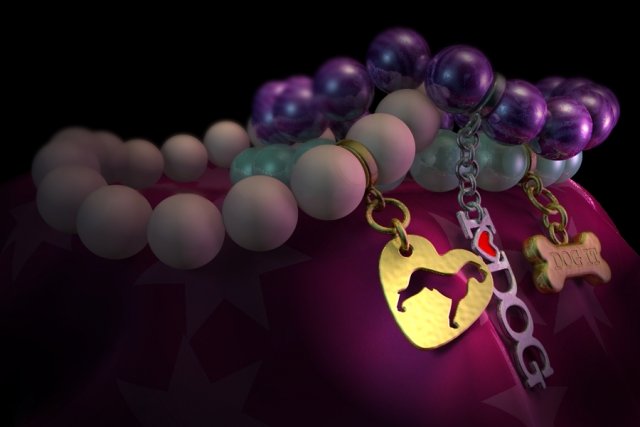 bracelets for dog lovers 3D Модель .c4d .max .obj .3ds .fbx .stl .blend 