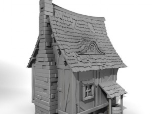 timbered house medieval 3Dモデル