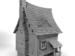 timbered house medieval 3D Model