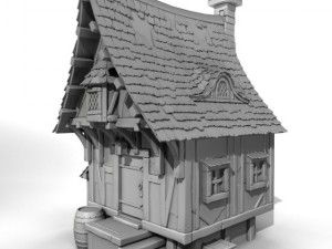 timbered house medieval 3Dモデル