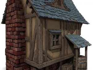 timbered house medieval 3Dモデル