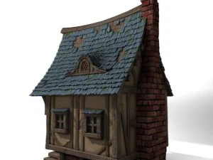 timbered house medieval 3D Model