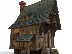 timbered house medieval 3Dモデル