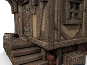 timbered house medieval 3Dモデル