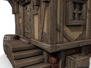 timbered house medieval 3D Model