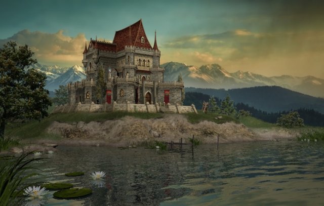 the medieval castle 3D Model .c4d .max .obj .3ds .fbx .stl .blend